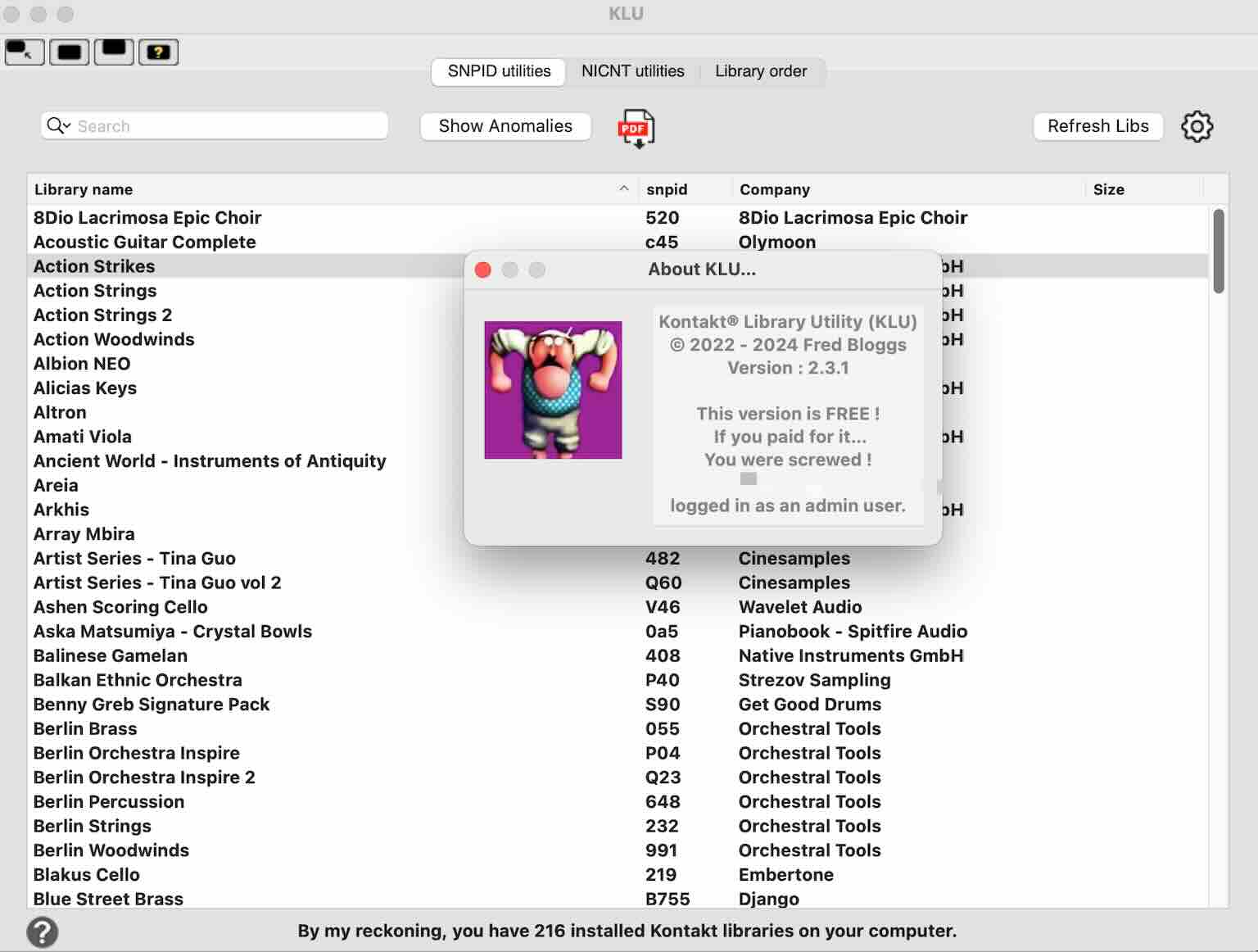 [康泰克入库工具 Mac苹果Kontakta入库] KLU (Kontakt Library Utility) – Version 2.3.1（23.4MB）【】