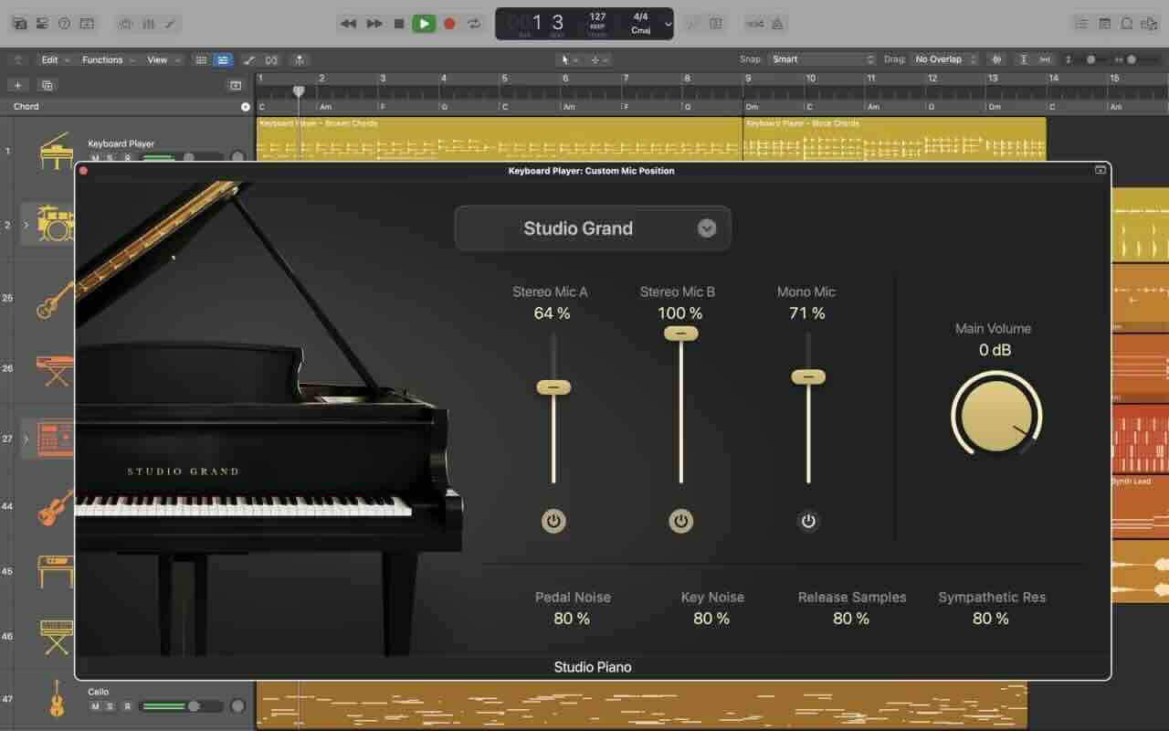 苹果音乐制作宿主软件 Apple Logic Pro X v11.0.1 macOS AI增强 空间音频 键盘手 贝斯手【】